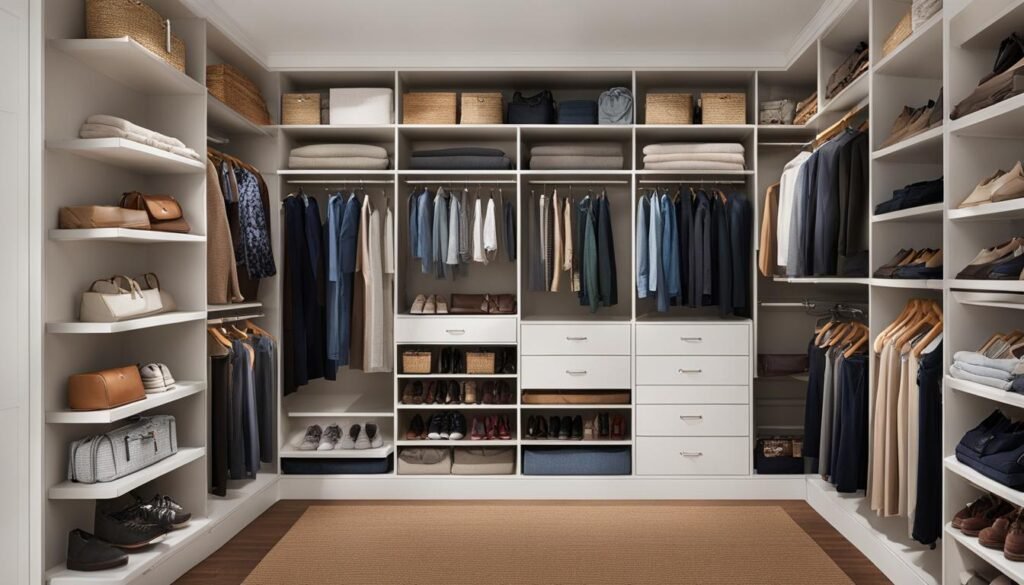 walk-in closet organization ideas