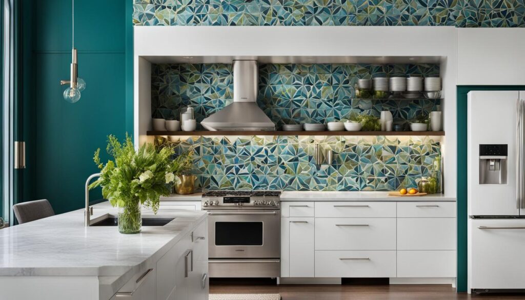 wallpapered refrigerator home decor ideas