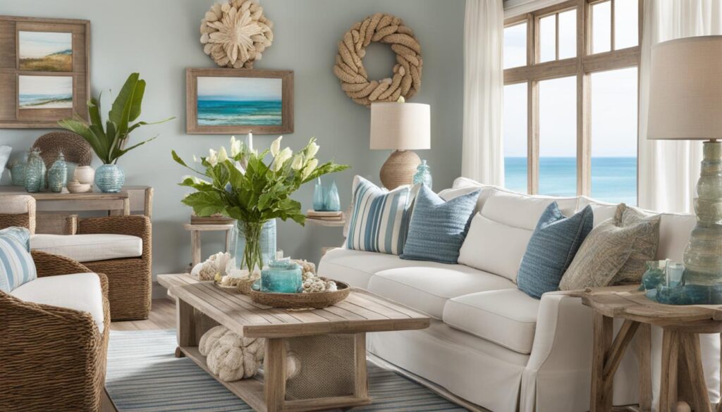 Coastal style furniture and decor