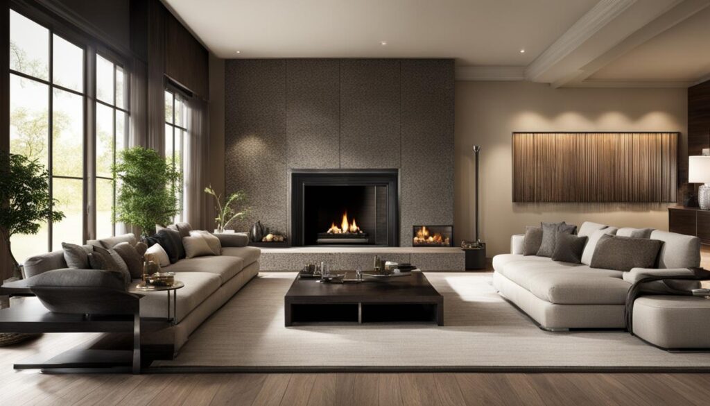 Elegant Living Room with Fireplace Focal Point
