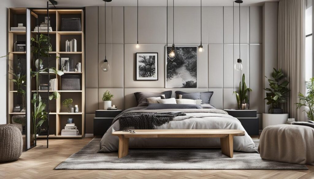 Vertical Space Utilization for a Spacious Bedroom