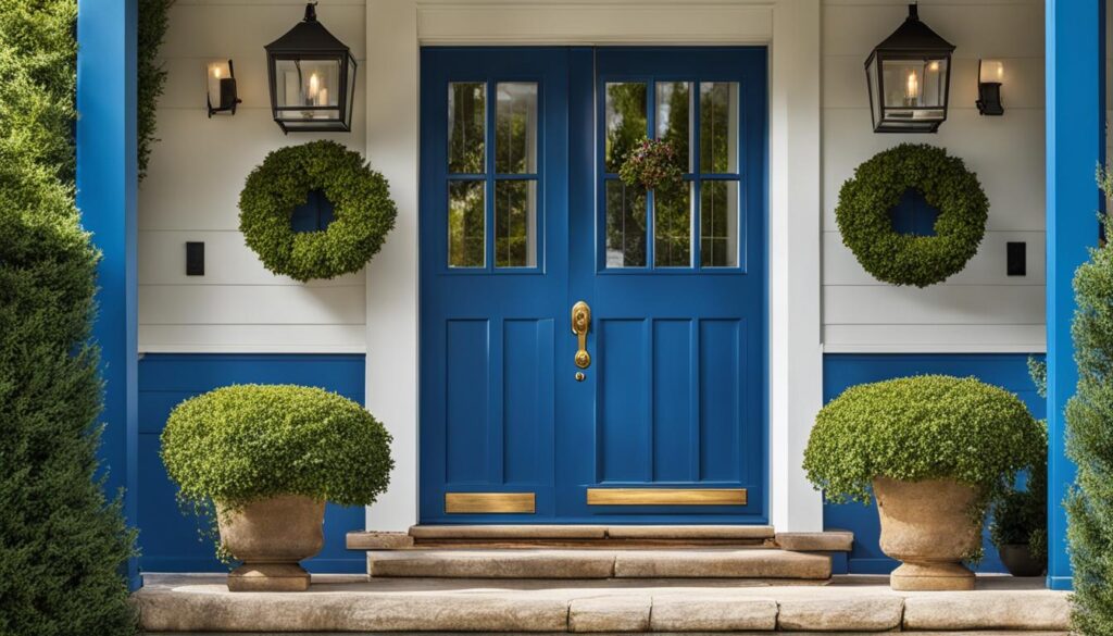 blue front door color