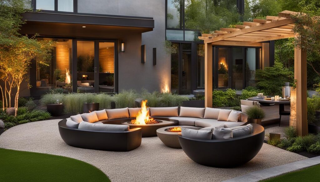 contemporary outdoor furniture settings