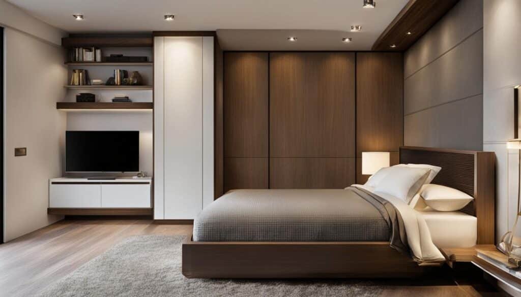 maximizing space in a small bedroom