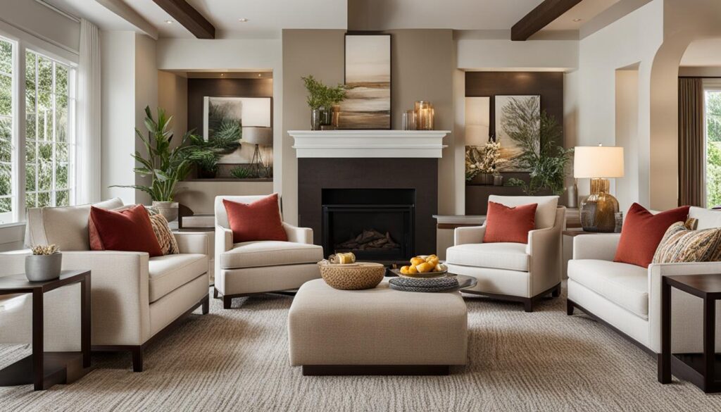 stylish living room furniture arrangement