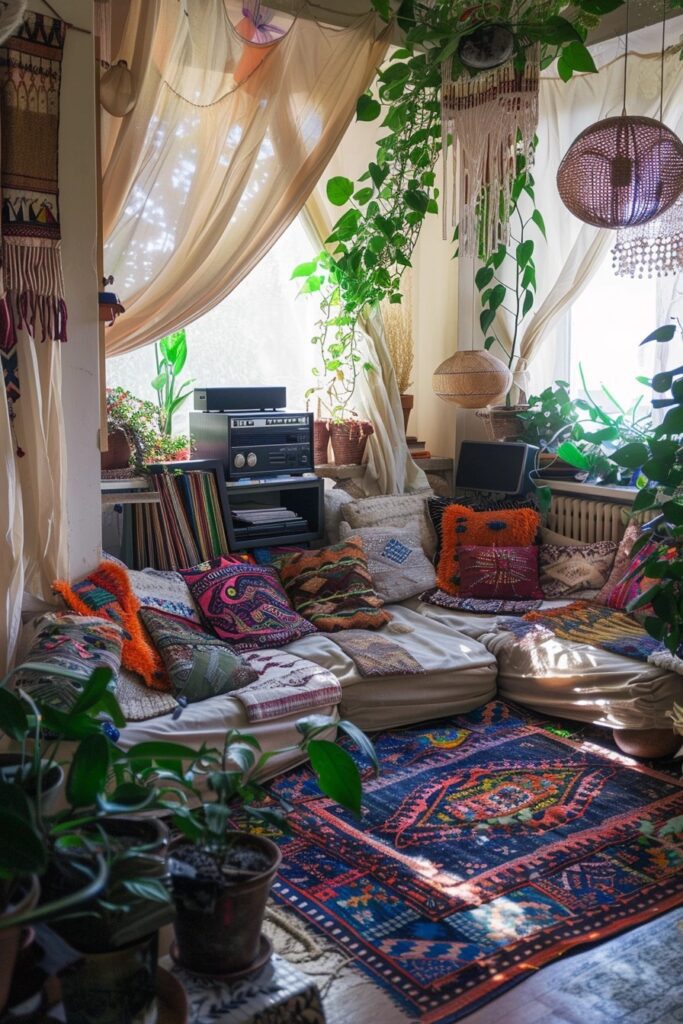 Shadowed Boho Gathering Space