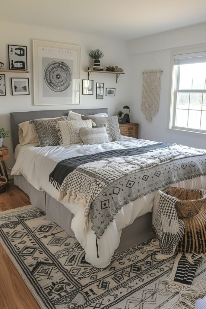 Grey Boho Bedroom Ideas