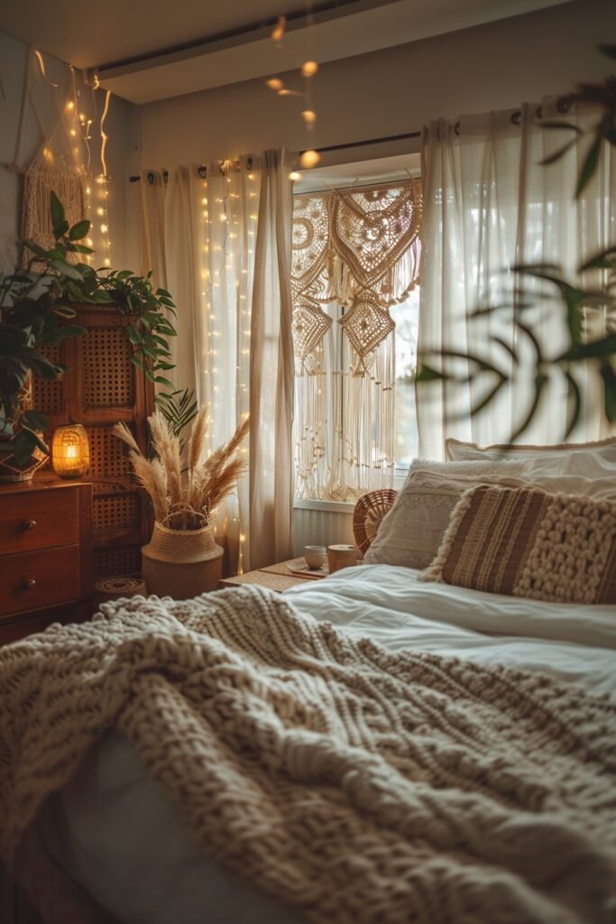 Boho Knotted Curtain Panels