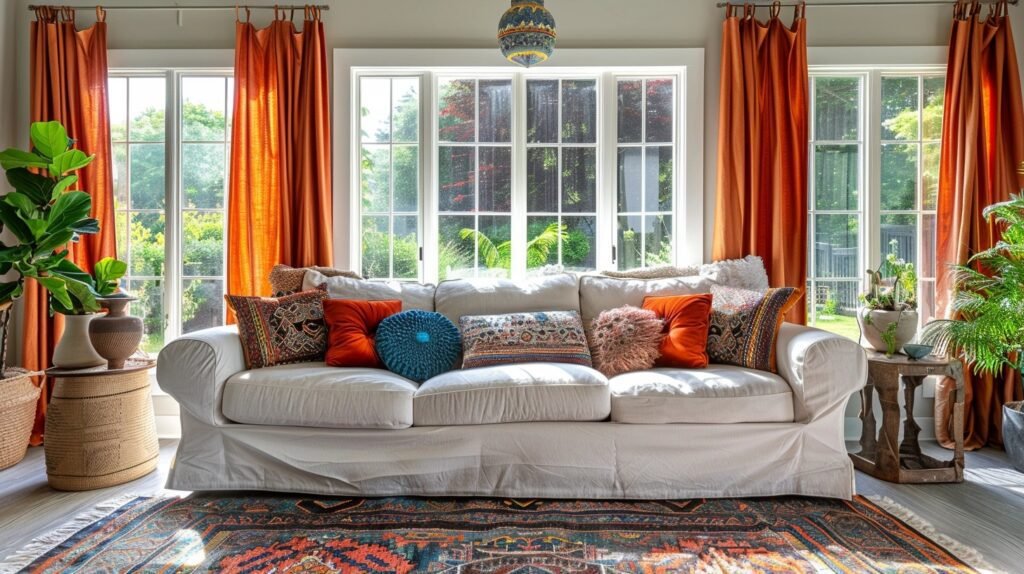 Colorful boho decor
