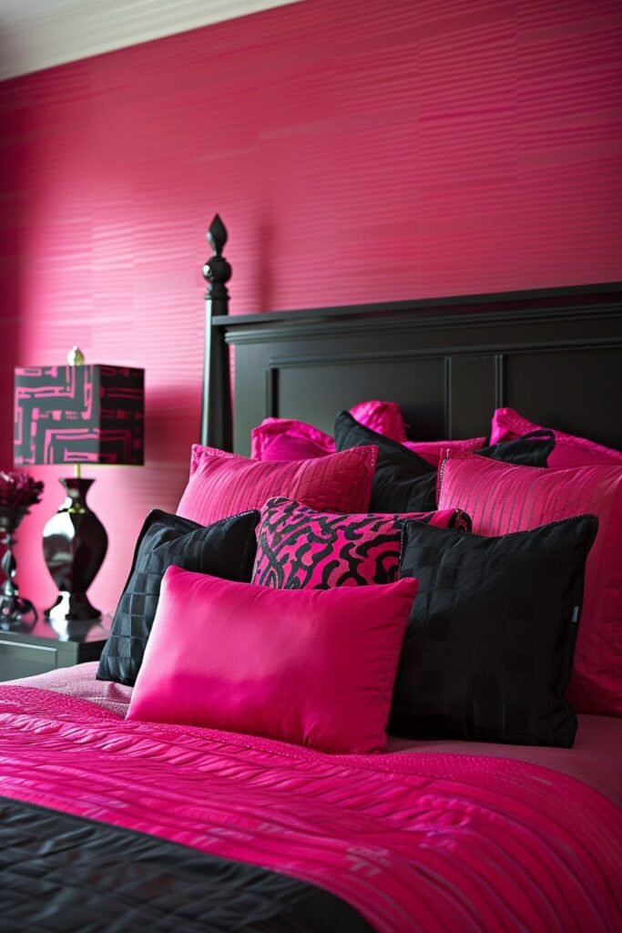 Contemporary Pink and Black Sophistication