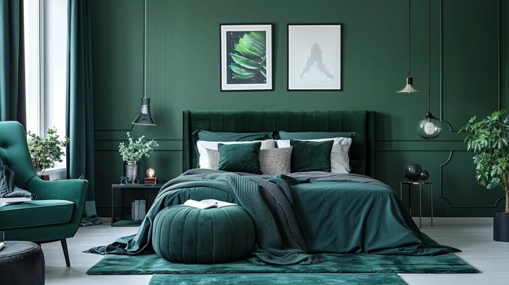 Dark Green Bedroom