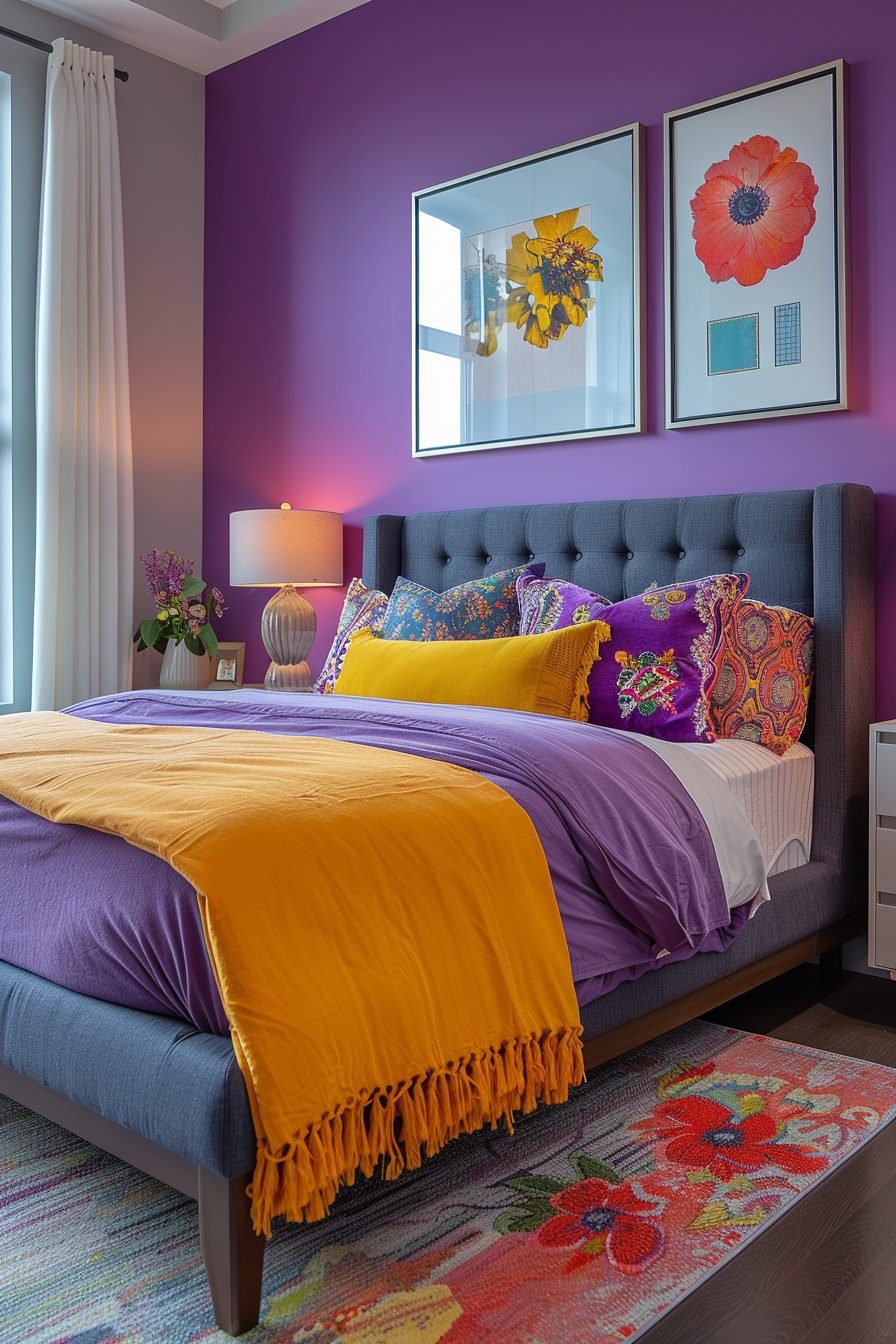 29 Purple Bedroom Ideas for a Bold and Beautiful Room - My Elegant Home