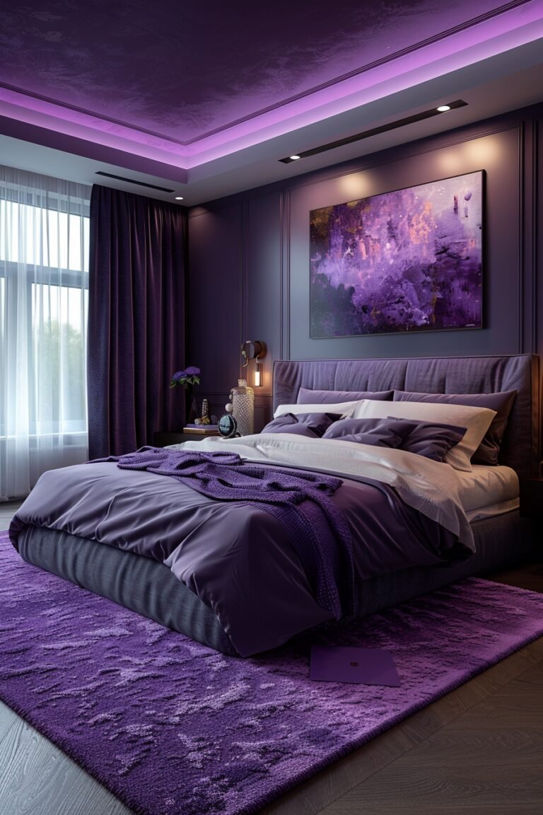29 Purple Bedroom Ideas for a Bold and Beautiful Room - My Elegant Home