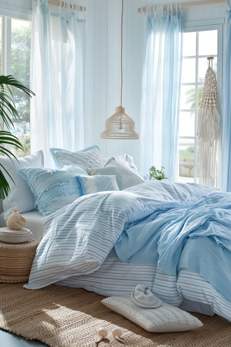 29 Light Blue Boho Bedroom Decor Ideas for Tranquil Living - My Elegant ...