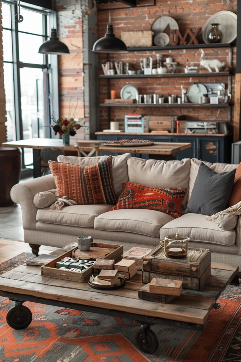 View of 29 Industrial Living Room Ideas for Powerful Interiors - My Elegant Home