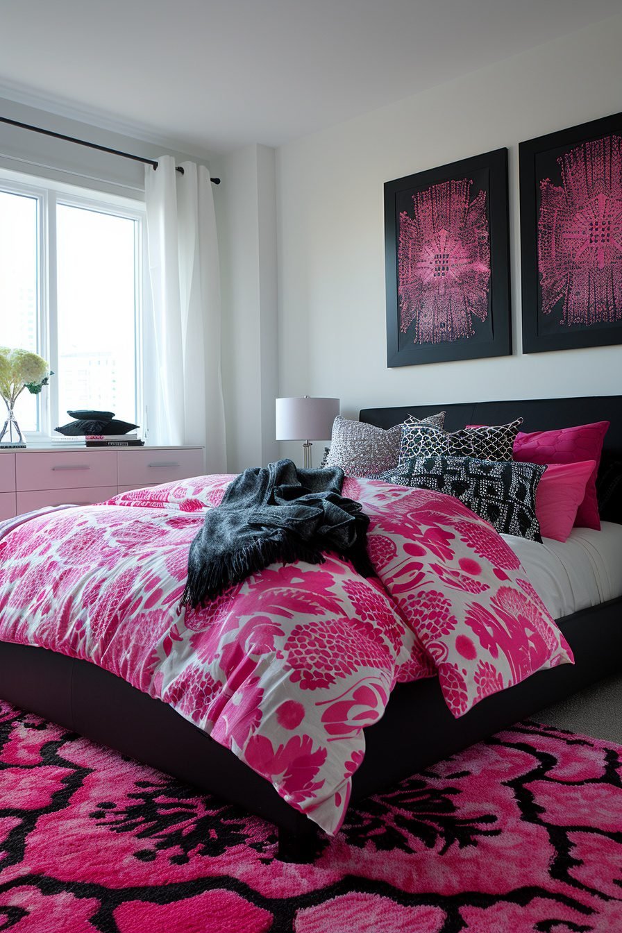 29 Pink and Black Bedrooms Ideas for a Stylish Contrast - My Elegant Home