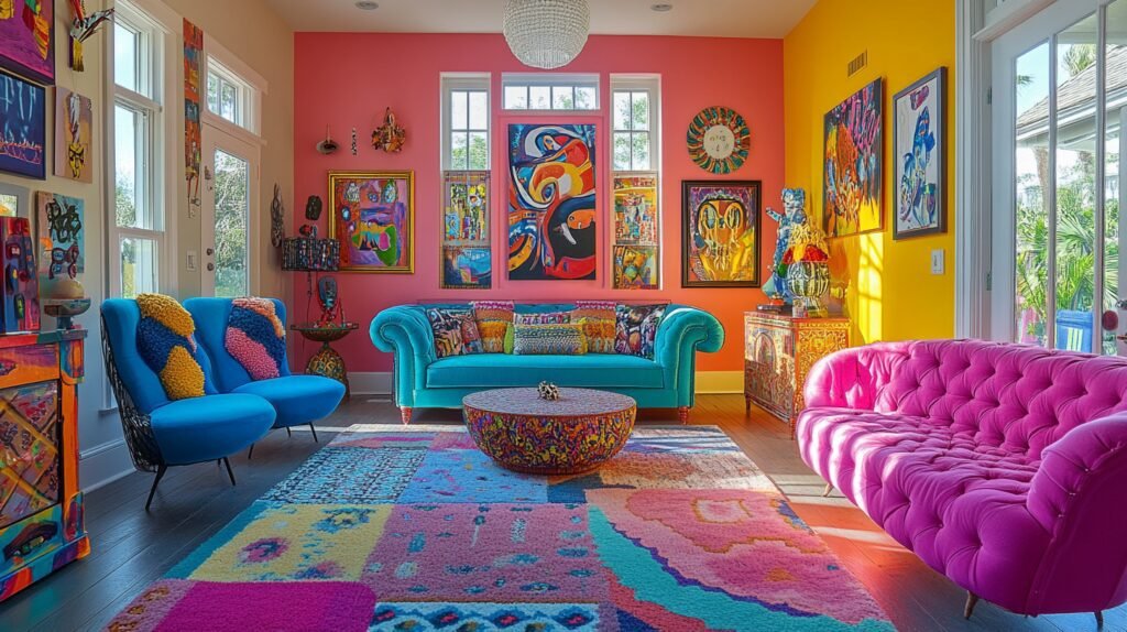 Boho Maximalist Living Room