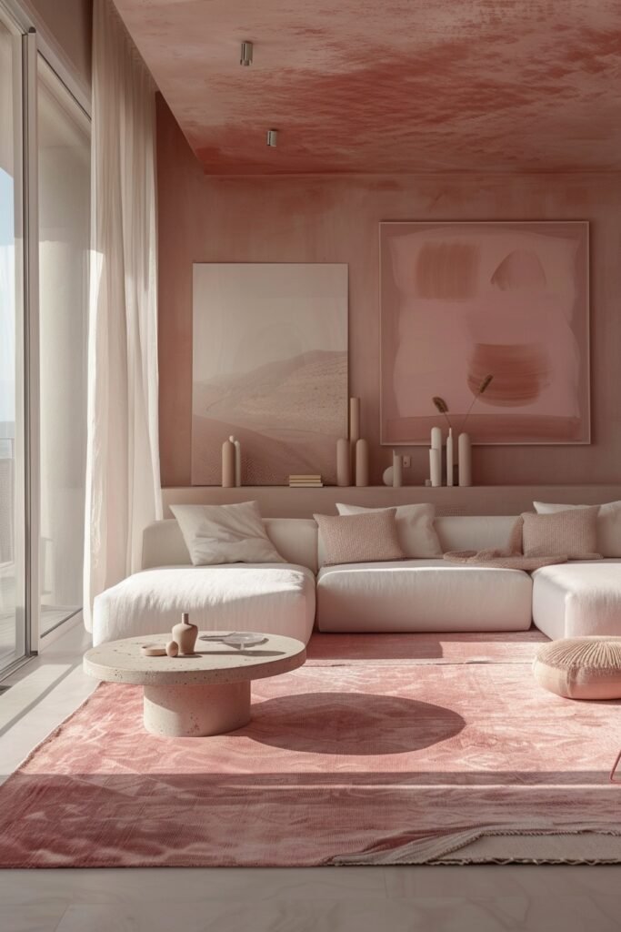 Fresh Pink Living Spaces