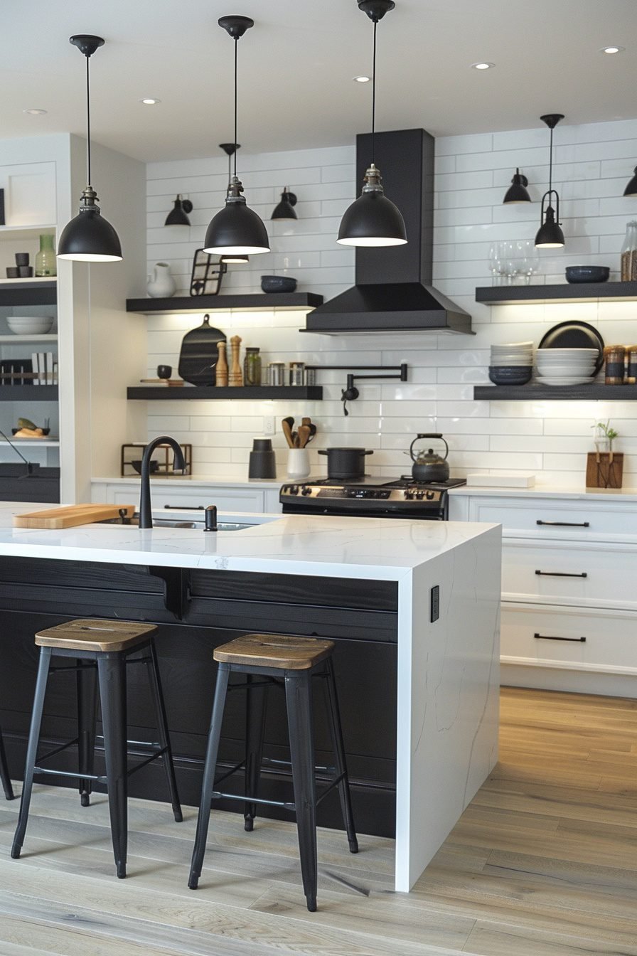 29 Black and White Modern Kitchen Ideas for a Chic Cooking Space - My ...