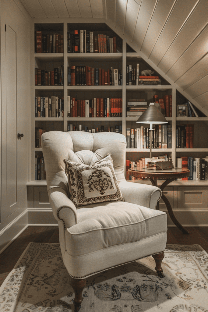 Quaint Attic Book Alcove
