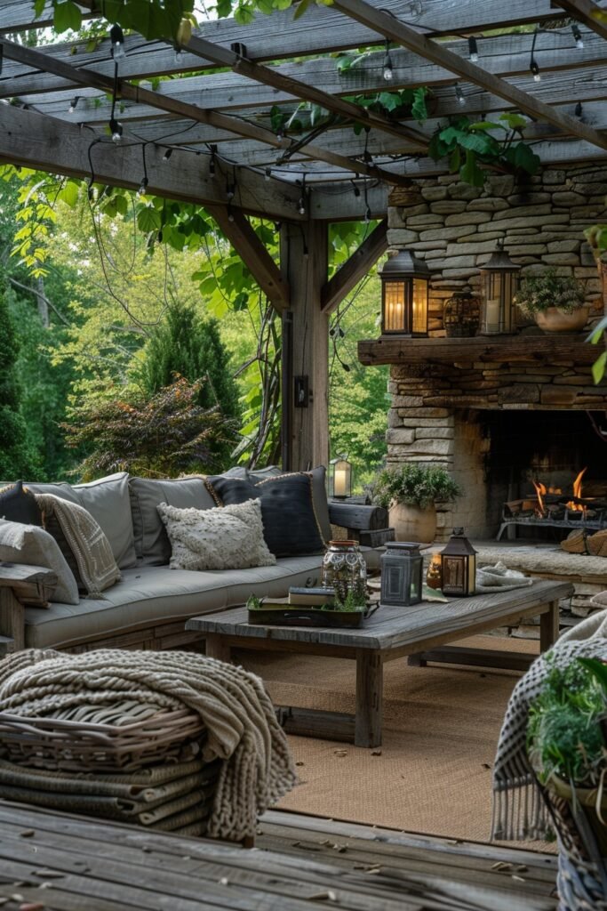 Rustic Outdoor Sanctuaries: Cozy Al Fresco Living