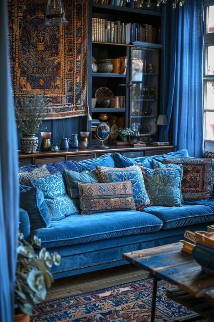 Serene Seaside Boho Living Area