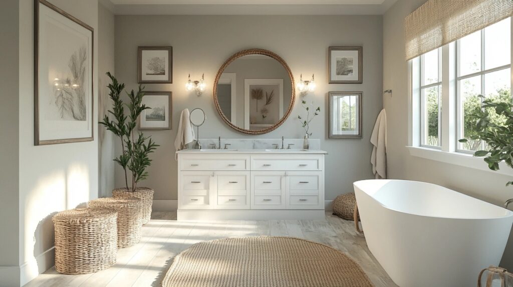 coastal farmhouse bathroom