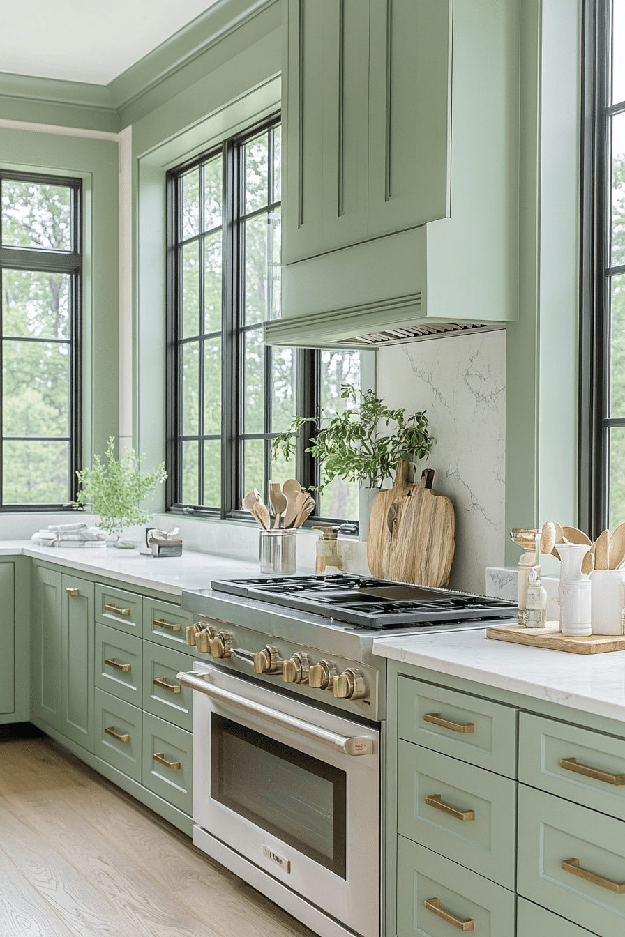 sage green kitchen