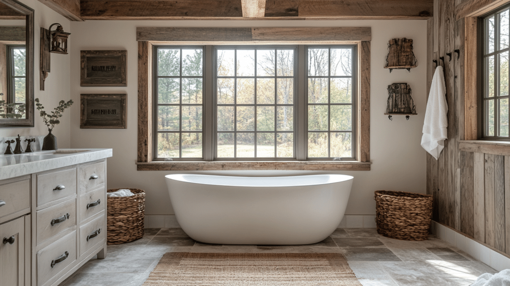 farmhouse style bathroom