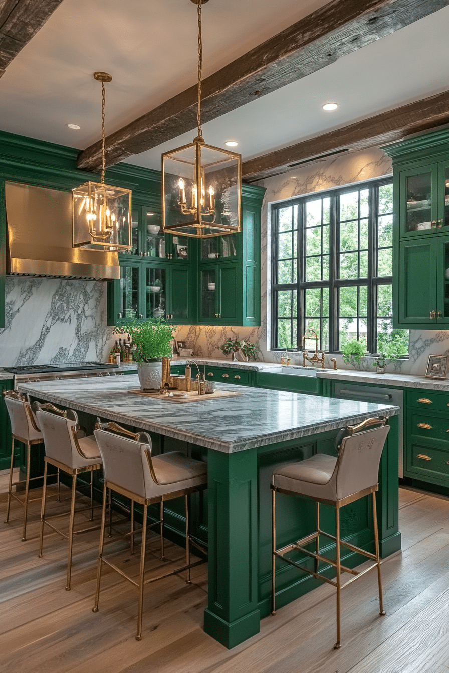Emerald Green Kitchen Cabinets