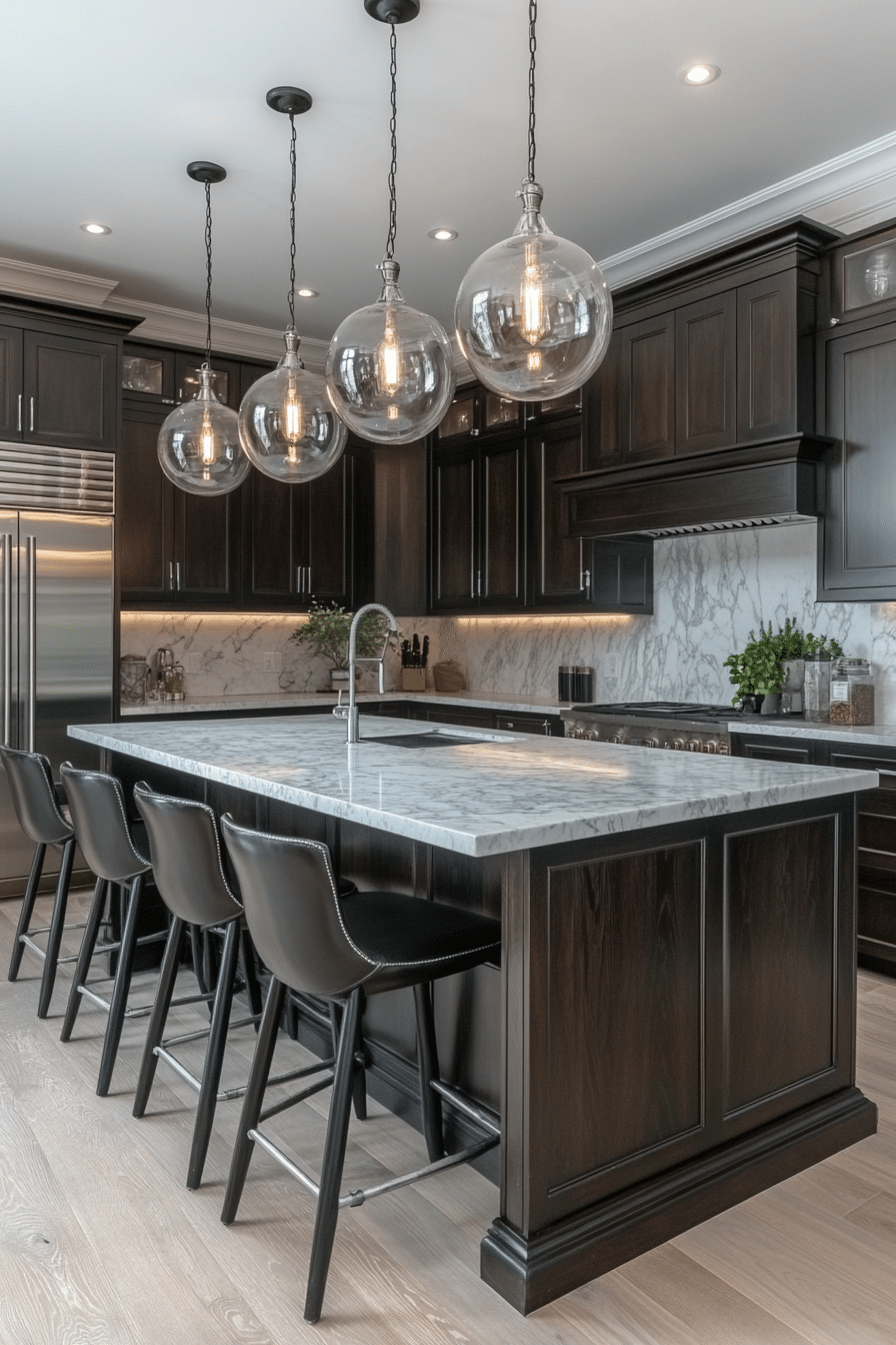 brown kitchen cabinets