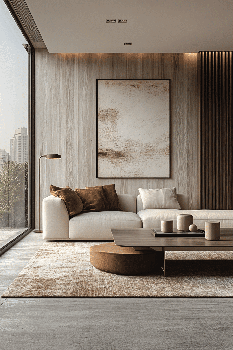 Minimalist contemporary living room