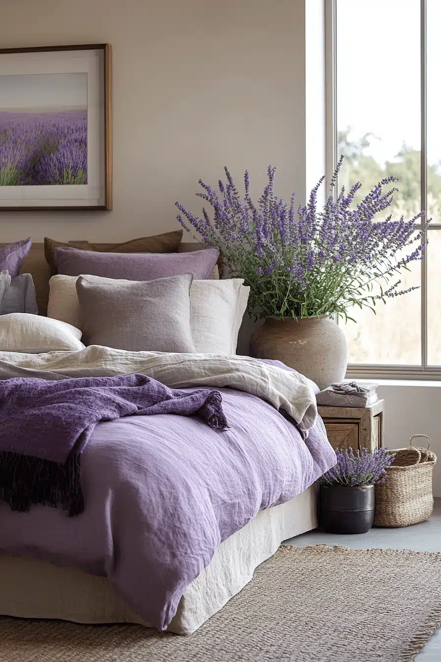 Purple Earthy Bedroom