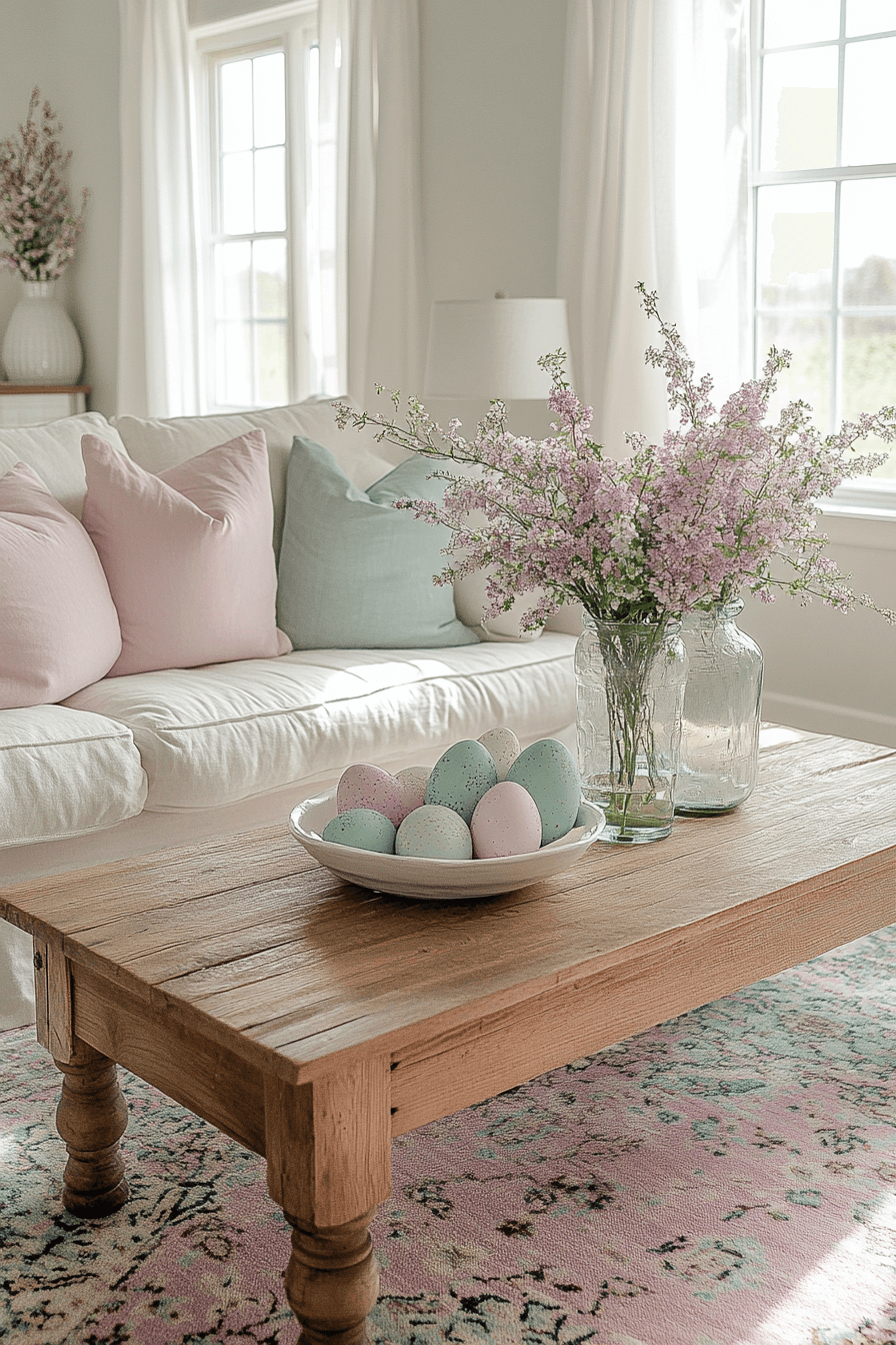 easter living room decor