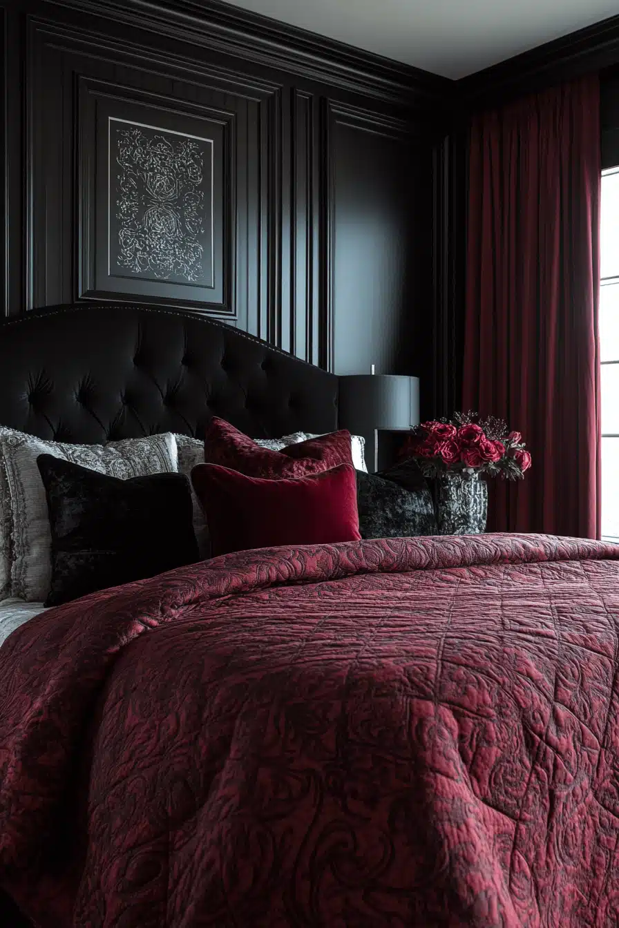 Red and black bedroom ideas