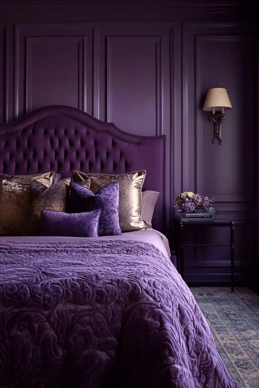 Purple Earthy Bedroom