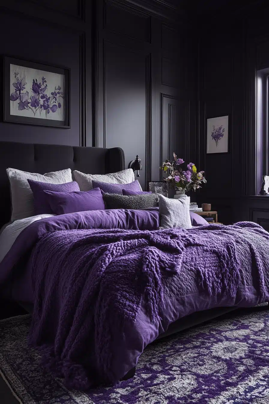Purple Earthy Bedroom