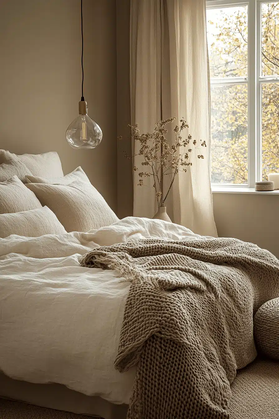 cozy neutral bedroom