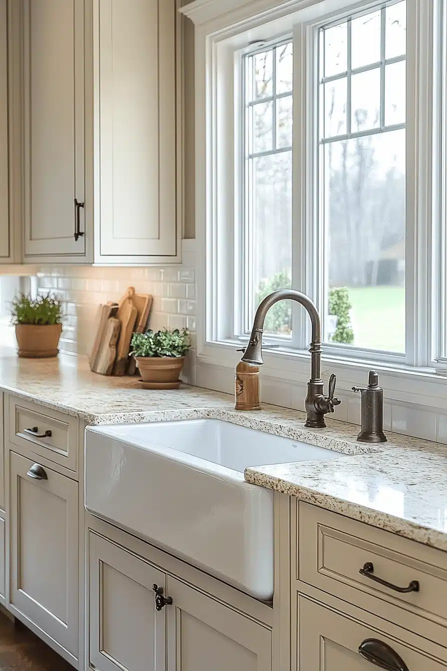 antique white kitchen cabinets