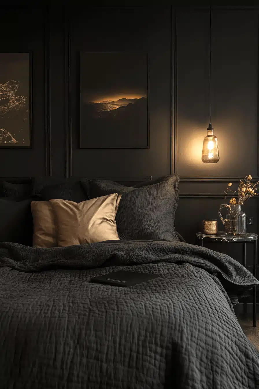 minimalistic bedroom ideas dark
