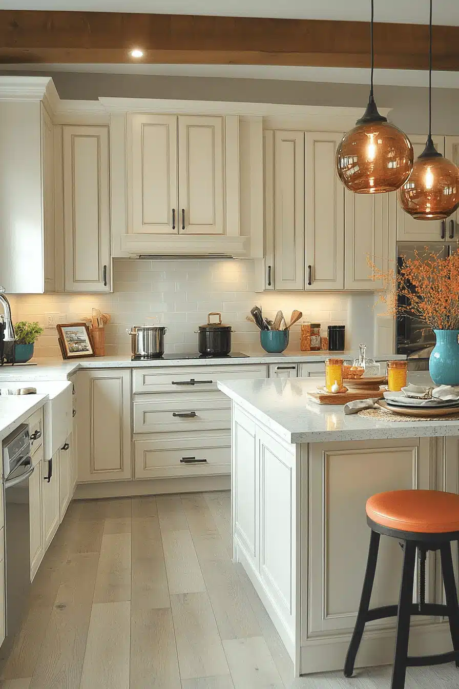 off white kitchen cabinets
