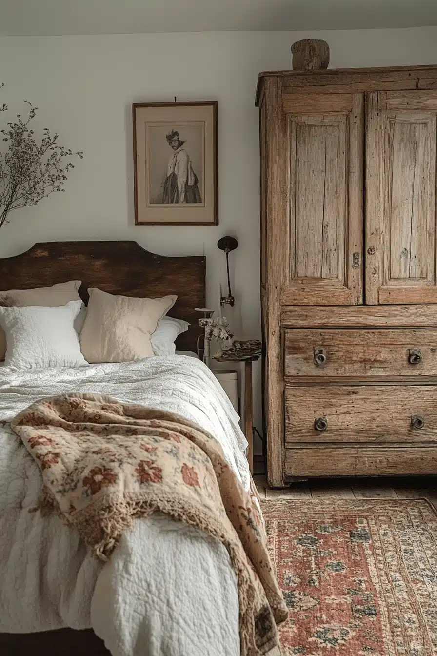 minimalistic vintage bedroom ideas
