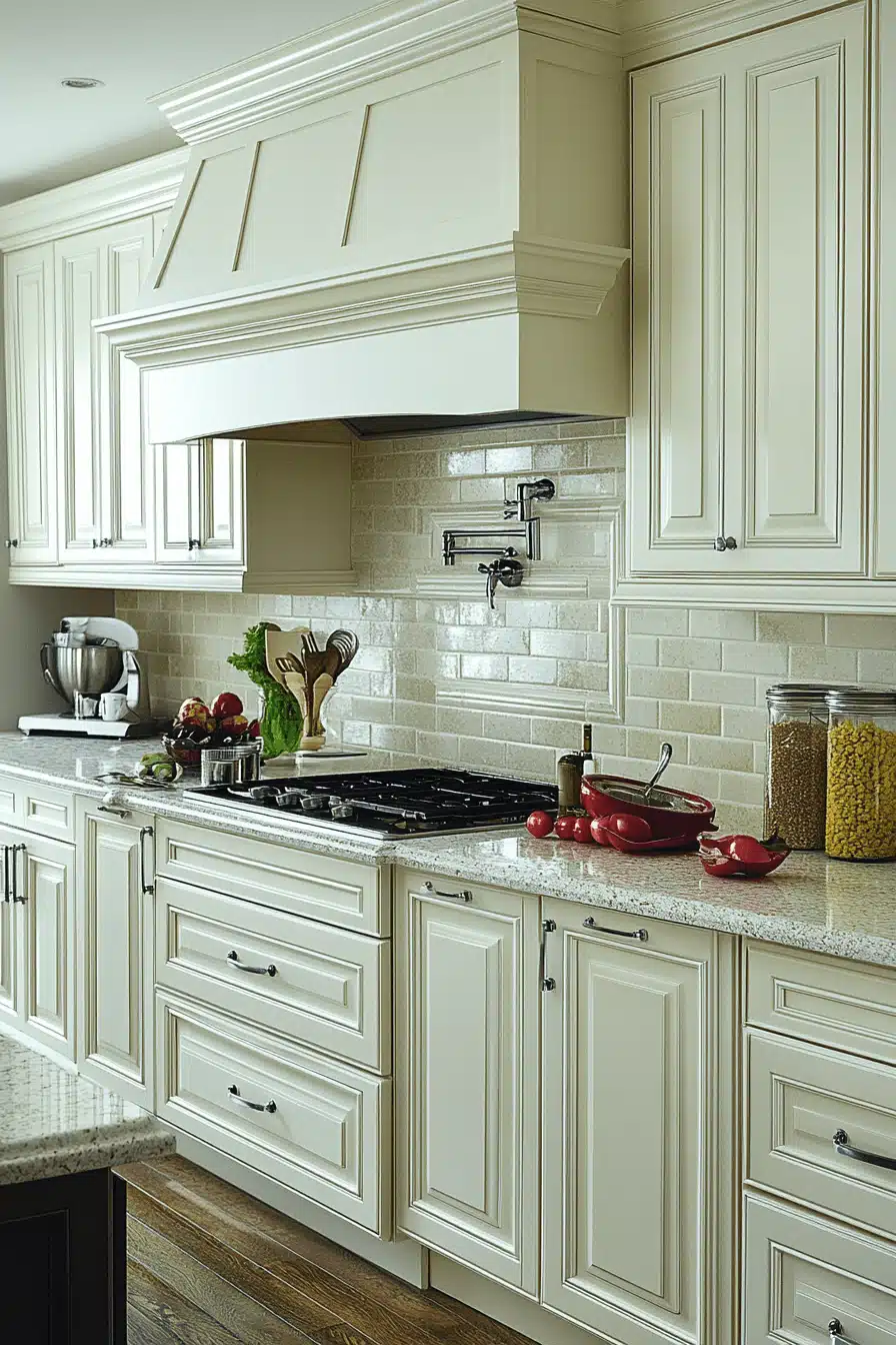 antique white kitchen cabinets