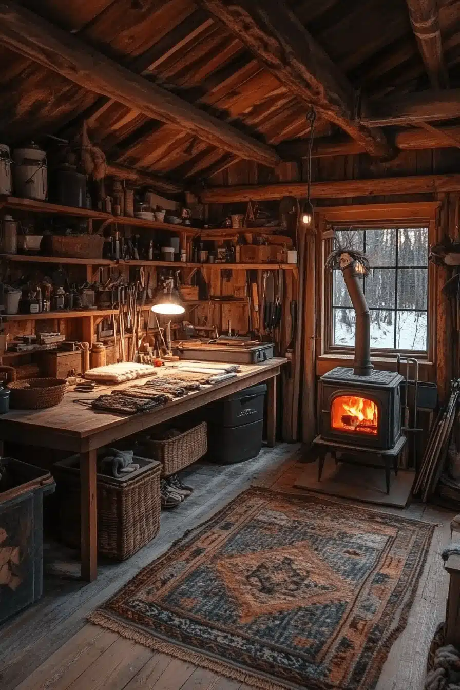 cozy winter cabin aesthetic