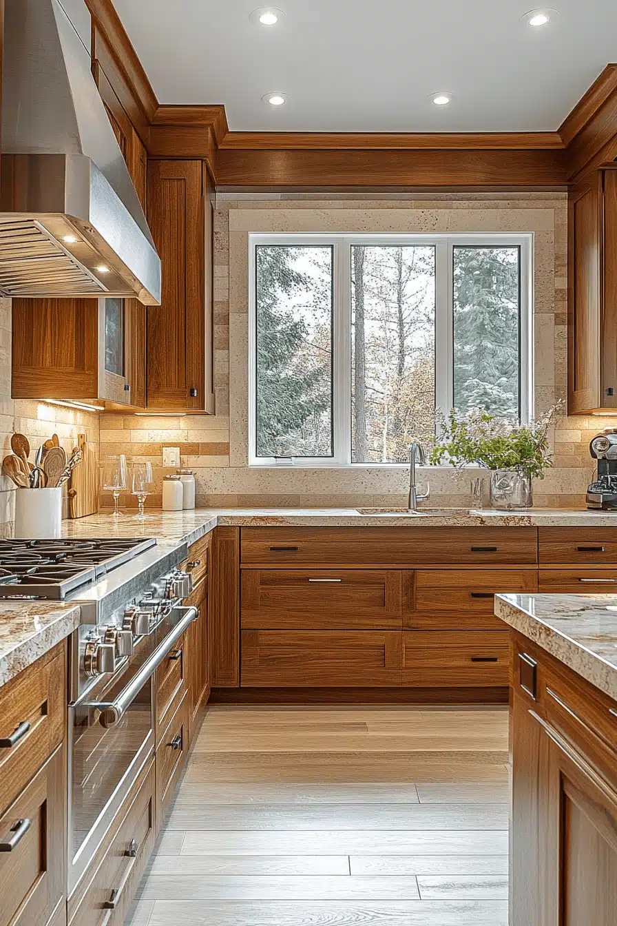 honey oak kitchen cabinets