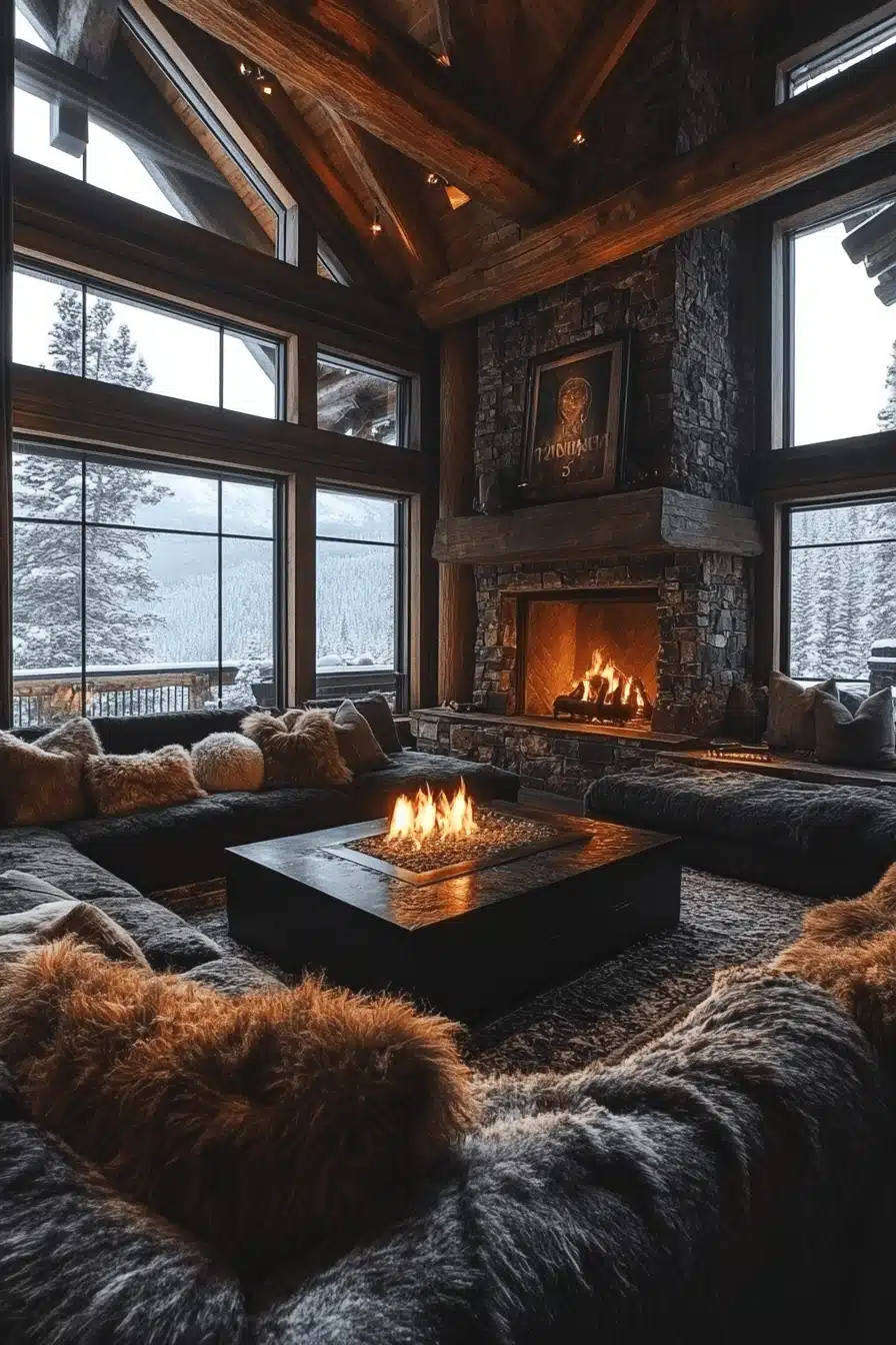 cozy winter cabin aesthetic