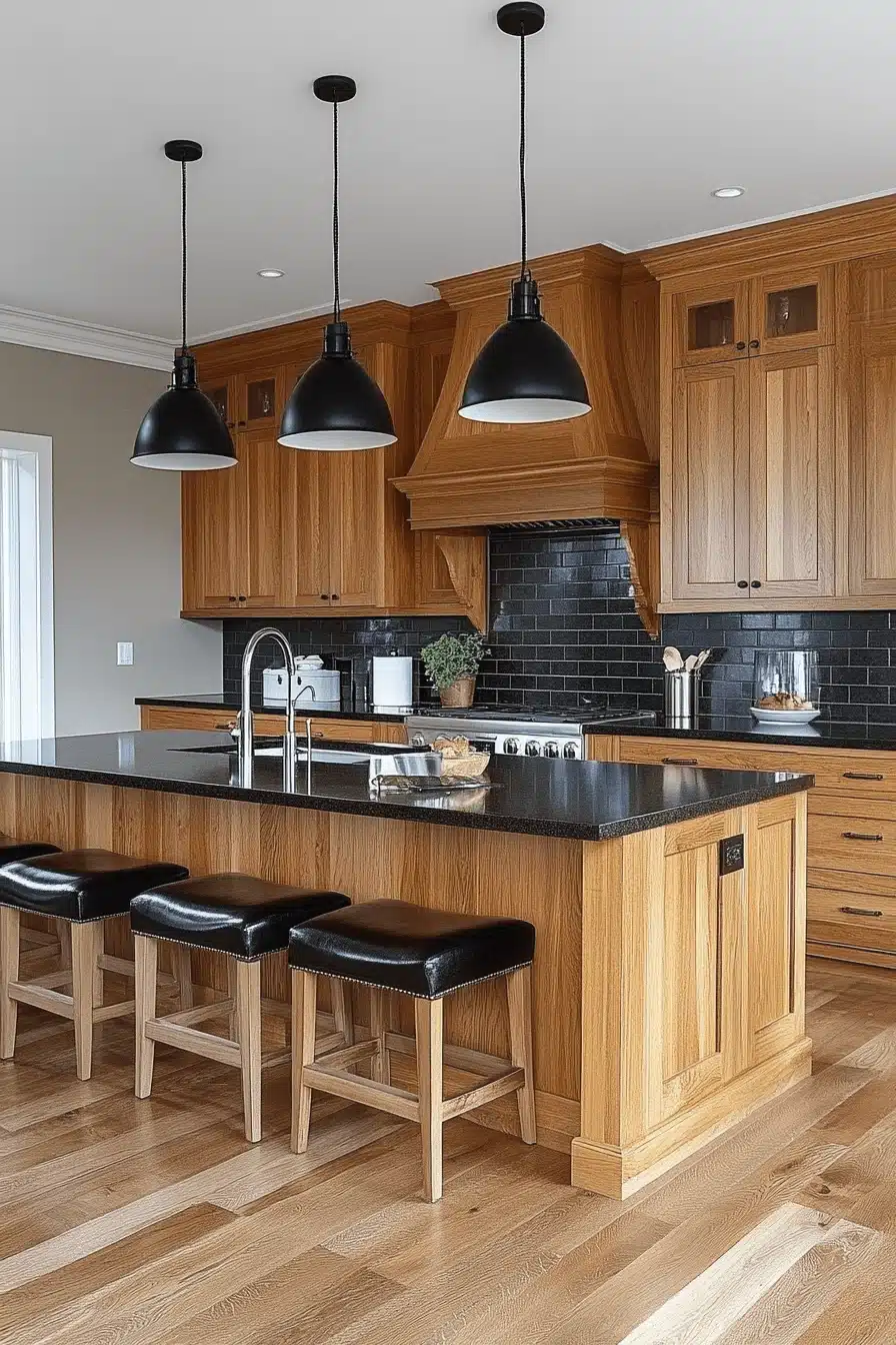 honey oak kitchen cabinets