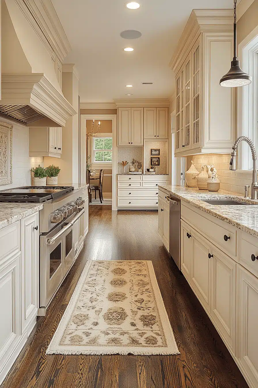 beige kitchen cabinets