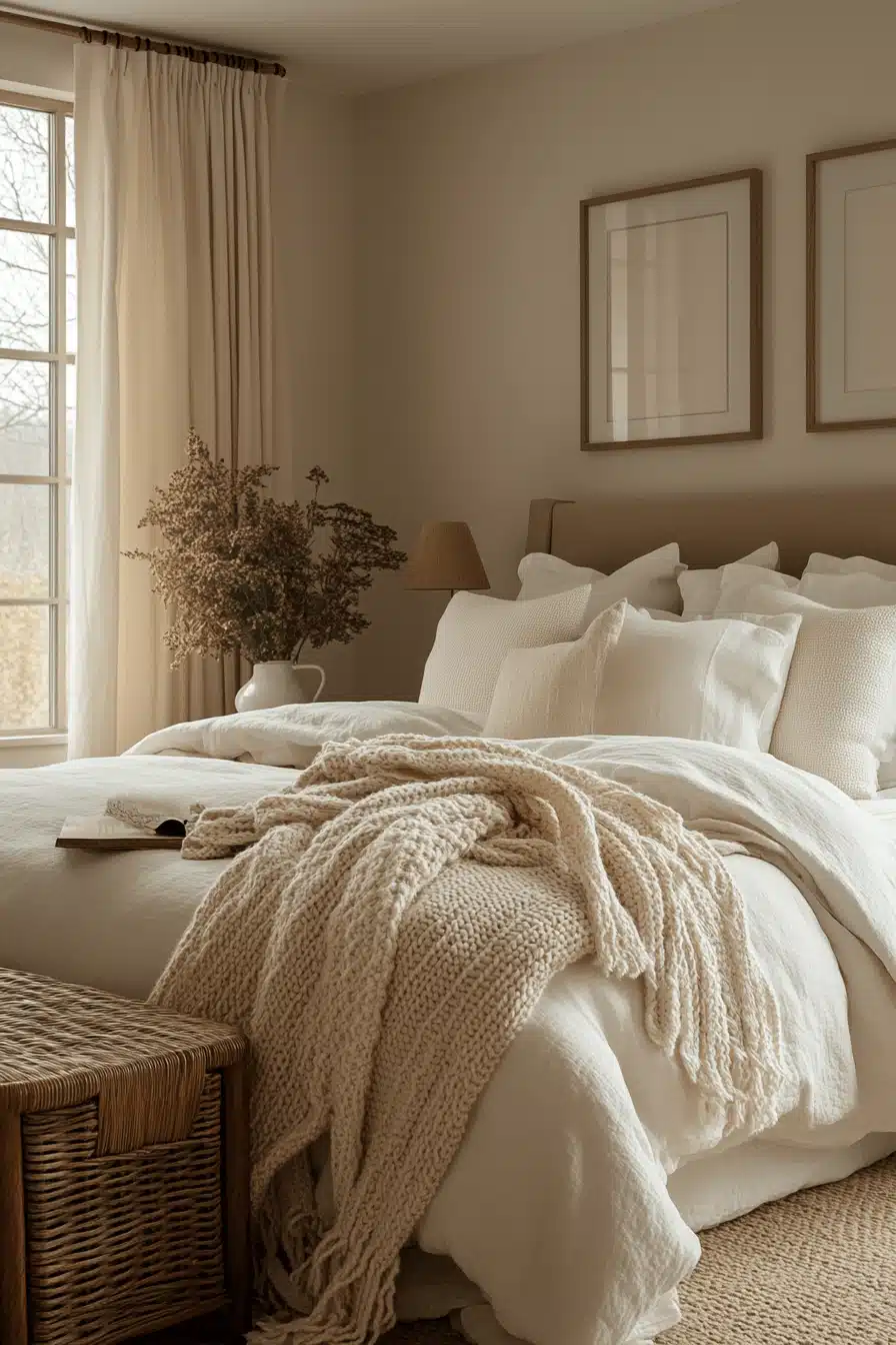 cozy neutral bedroom