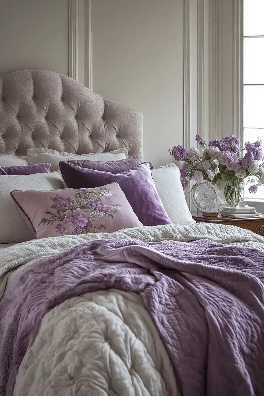 Purple Earthy Bedroom